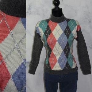Multi-Color Patterned Lambswool Sweater  Suburban